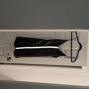 A black and neon mini dress